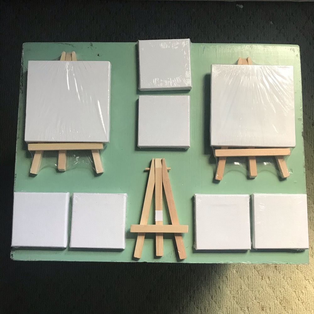 Mini White Canvases and Display Easels | NWOT